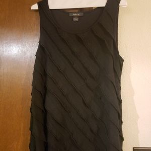 Style and Co Black Ruffle Top